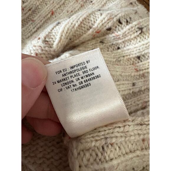 Anthropologie Charlie & Robin Sweater Knit Gold Buttons Large - Picture 4 of 7